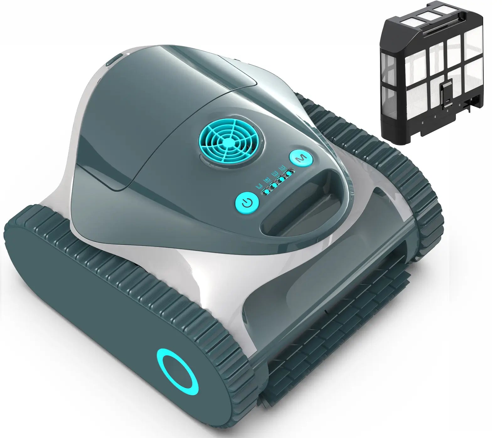 Pool Cleaner Robot with 150 Mins, Multi Cleaning Modes, Wall Climbing, Waterline Scrubbing, 2.5H Fast Charging, Tripe-Motor Strong Suction, C1 Pool Vacuum for Inground Pools, Onyx & Pearl