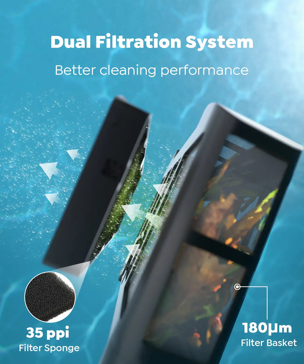 C1 Robotic Pool Cleaner with 180 Mins, Pool Vacuum for Inground Ground Pools up to 1615 sq.ft, Smart Routing, Wall Climbing, Dual Filtration, with APP, Multi-Mode Cleaning (Onyx)