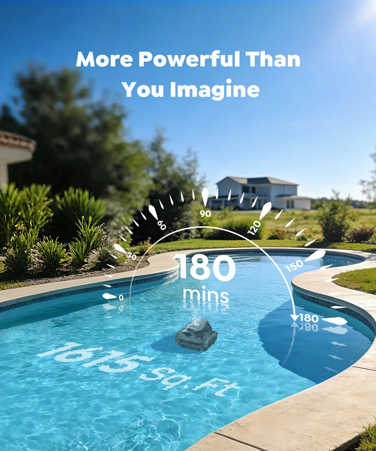 C1 Robotic Pool Cleaner with 180 Mins, Pool Vacuum for Inground Ground Pools up to 1615 sq.ft, Smart Routing, Wall Climbing, Dual Filtration, with APP, Multi-Mode Cleaning (Onyx)