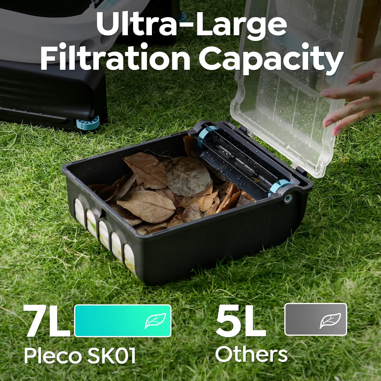 [2026 NEW] Pleco SK01 Solar Pool Skimmer Robot with APP, Obsidian & Ivory | Auto Surface Cleaning, 24/7 Cleaning, Dual Charging Modes, Obstacle Avoidance, Large Filter, Ideal for Most Pool Surfaces
