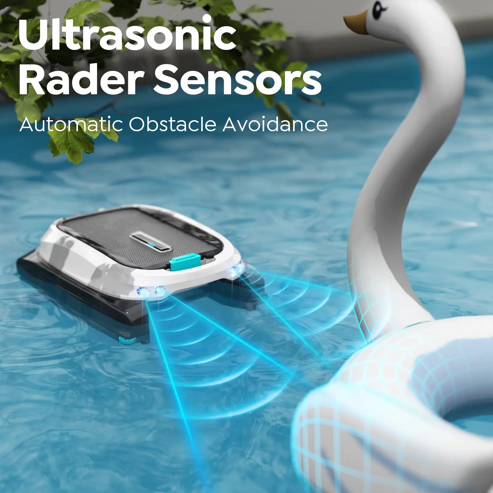 [2026 NEW] Pleco SK01 Solar Pool Skimmer Robot with APP, Obsidian & Ivory | Auto Surface Cleaning, 24/7 Cleaning, Dual Charging Modes, Obstacle Avoidance, Large Filter, Ideal for Most Pool Surfaces
