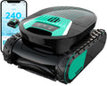 Pleco Pro Cordless Pool Cleaner Robot with 210Min Runtime, Smart AI Navigation, App Control, Strong Wall Climbing, Waterline Cleaning,Dual-Layer Filtration,for In-Ground Pools up to 220㎡,PrussianBlue