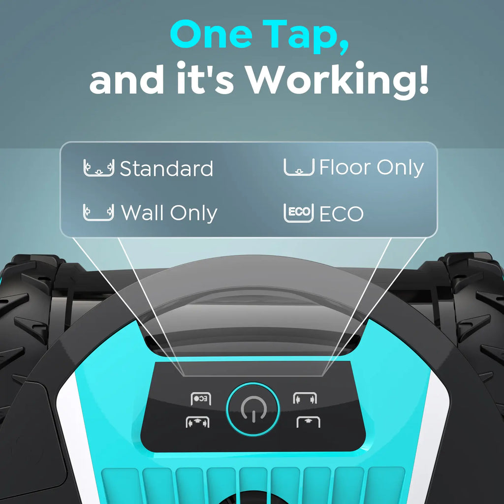 Pleco Pro Cordless Pool Cleaner Robot with 210-Min Runtime, Smart AI Navigation, App Control, Strong Wall Climbing, Waterline Cleaning, Dual-Layer Filtration, for In-Ground Pools up to 220㎡, Indigo