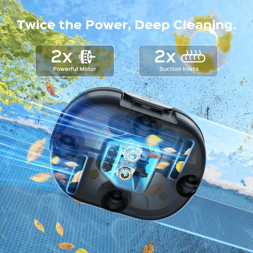S1 PRO Cordless Pool Vacuum Robot, Pool Cleaner with 130-Min Runtime, Fast Charging, Pool Vacuum for Above-Ground & Flat In-Ground Pools up to 110㎡, Strong Suction Power, Advanced Motor, Onyx