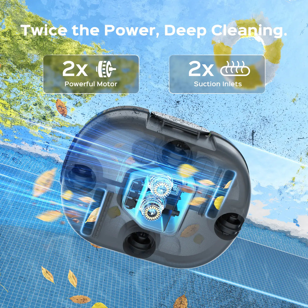 S1 PRO Cordless Pool Vacuum Robot, Pool Cleaner with 130-Min Runtime, Fast Charging, Pool Vacuum for Above-Ground & Flat In-Ground Pools up to 110㎡, Strong Suction Power, Advanced Motor, Graphite