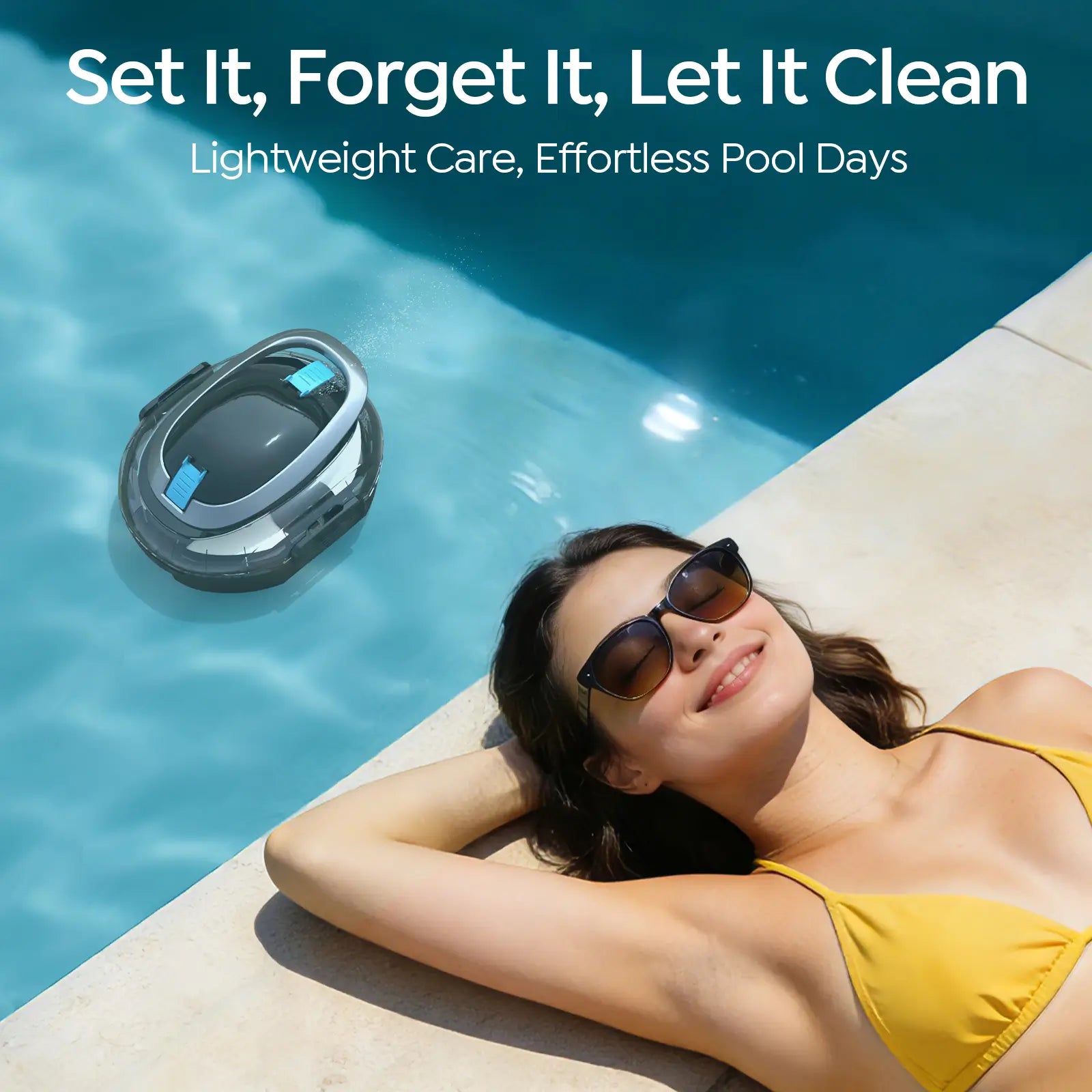 S2 Cordless Pool Vacuum Robot with Strong Suction Motor, Upgraded Filtration, Pool Vacuum for Above-Ground & Flat Pools, Automatic Parking, Raven Black